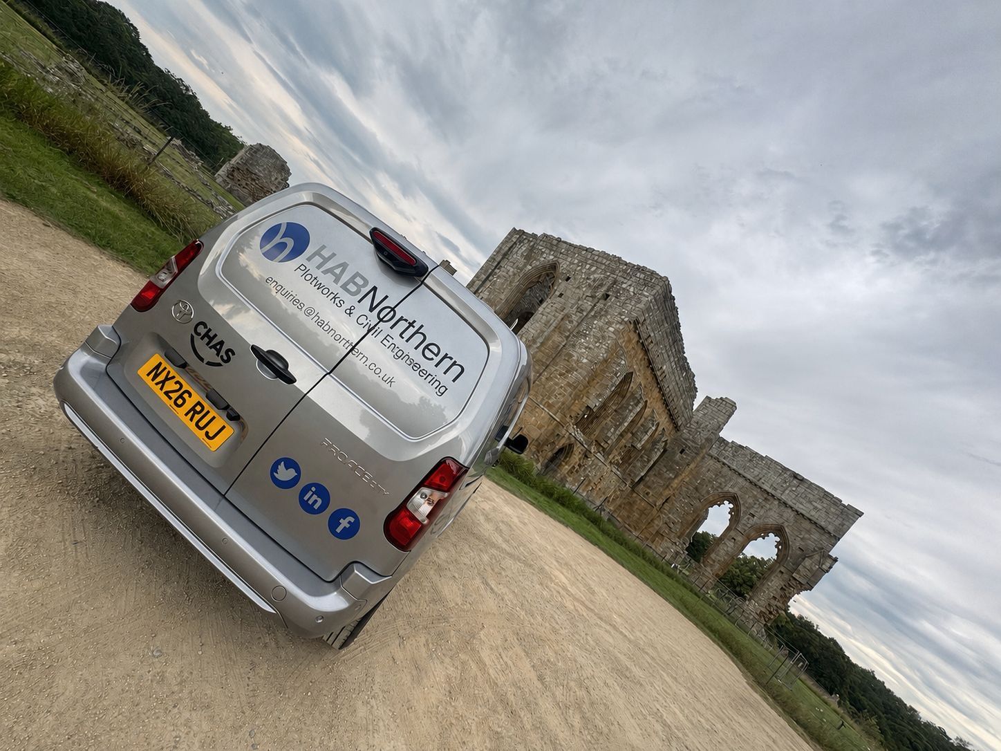 HAB Northern liveried van on site